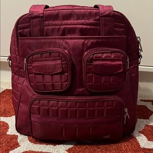 Lug Puddle Jumper Bag Raspberry Color Clean Inside and Out No Strap